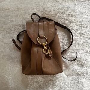 Frye, backpack bag, brass hardware